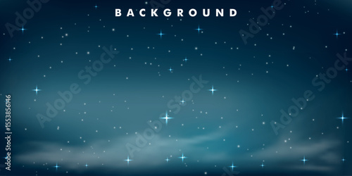 the night starry sky as a background space.