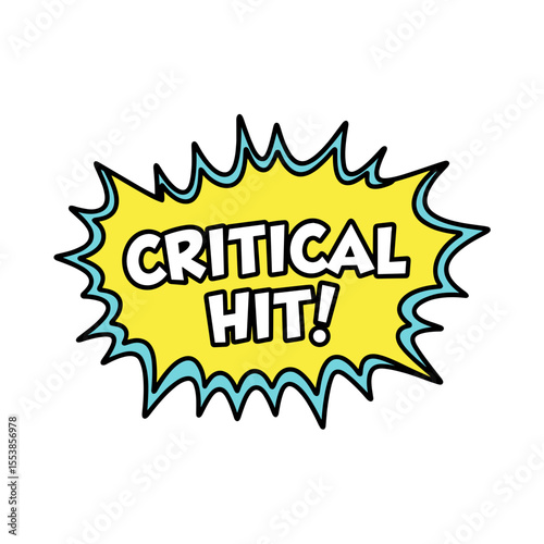 Comic con - Geek Style & Accessories with Critical Hit sticker design  