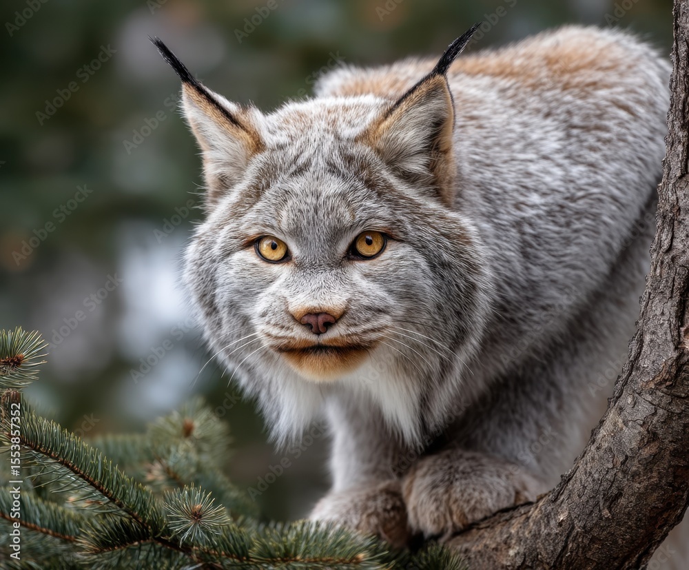 Fototapeta premium Canada lynx, Lynx canadensis, in the wild