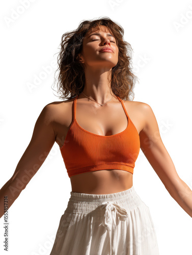 Wallpaper Mural Profile standing twist white female expanding chest transparent Torontodigital.ca
