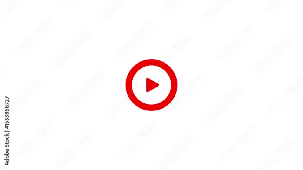 play icon, video play icon for website and mobile design animation on black background. glowing play button animation. Press to play. On black background .Video, play button icon animation.
