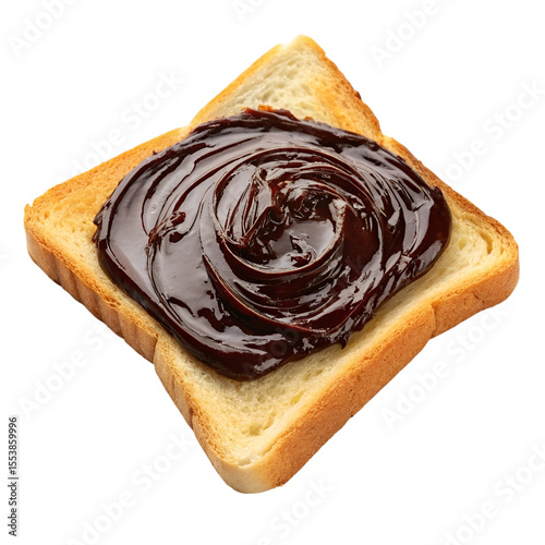 Vegemite Spread on Toast Isolated on Transparent Background

