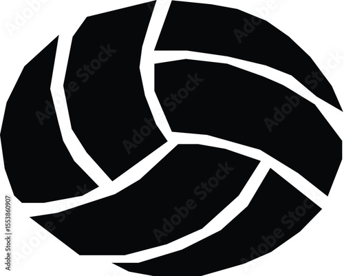 Volleyball icon. Silhouette vector