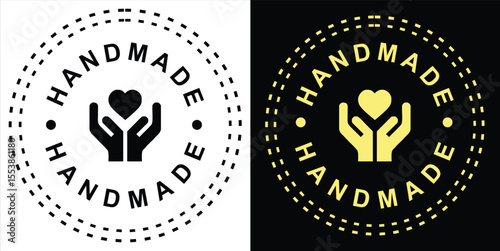 Handmade labels tags icon vectors