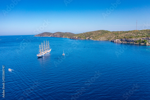 Aerial view of Paklinski Islands in Hvar, Croatia