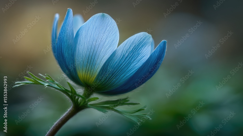 Fototapeta premium Close-up of a vibrant blue flower.