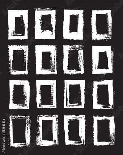 Grunge frames set