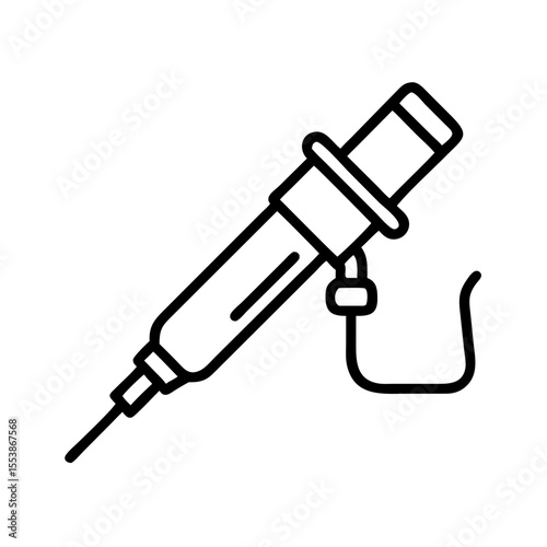 Soldering iron tool outline for electronics work and repairs  