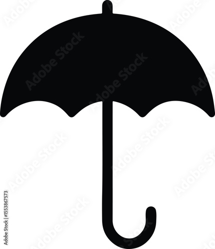 Video of simple umbrella silhouette icon protection concept