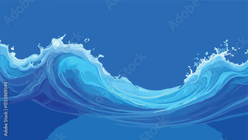 abstract blue background. Mesmerizing Abstract Blue Ocean Wave Vector Illustration. summer vector pattern design. beach sea background banner