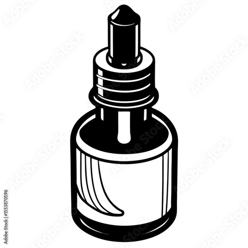 Minimal Essential Oil Bottle Vector