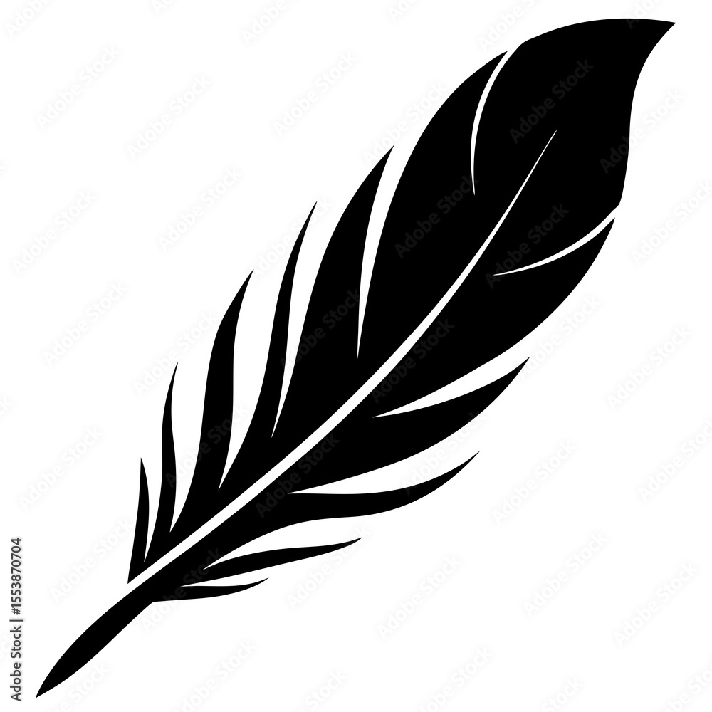 Obraz premium vector illustration of feather