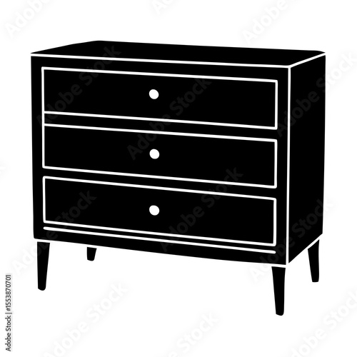 chest of drawers vector illustration
