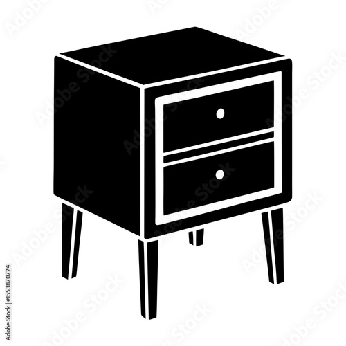 nightstand on white background
