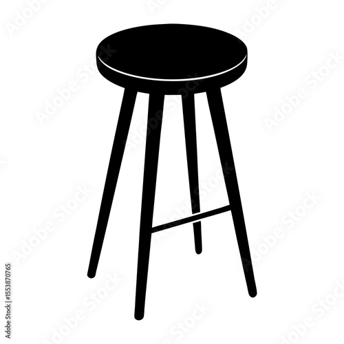 stool on white background