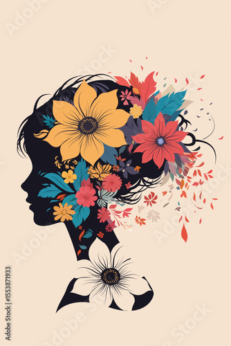 Yoga, Meditation, Girl, Woman, Flowers, Leaves, Tree, Mental Health, Inner Child, Love, Hug, Freedom, Thoughts, World, Life, Vector, Artwork