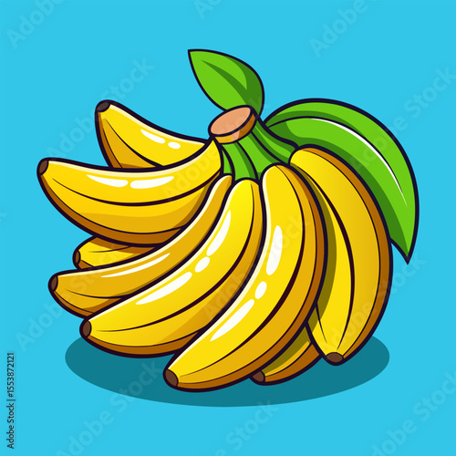 bunch of bananas isolated