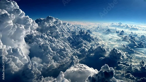 Vast White Clouds in Blue Sky