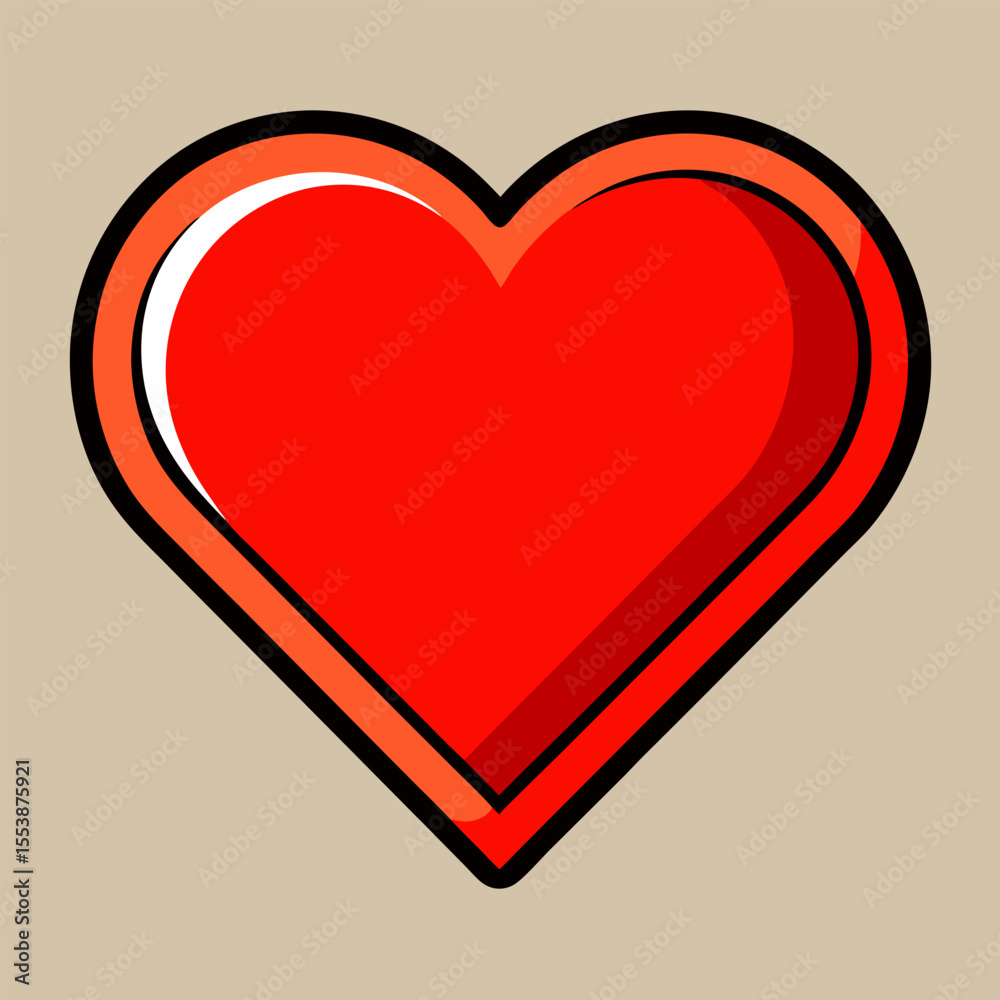 vector illustration of red heart vector illustration of red heart
