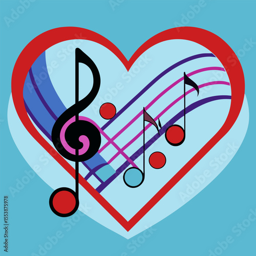music background with heart