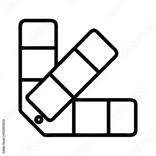Color swatch palette in minimalistic black outline design  