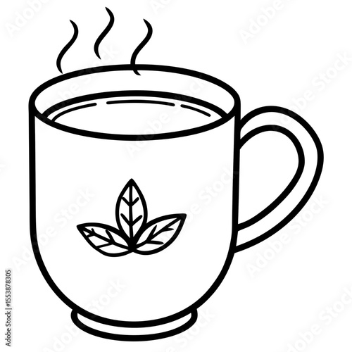 Herbal Tea Cup Vector Illustration