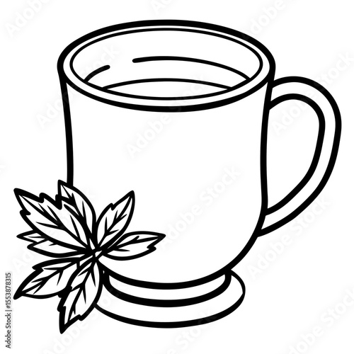 Herbal Tea Cup Vector Illustration