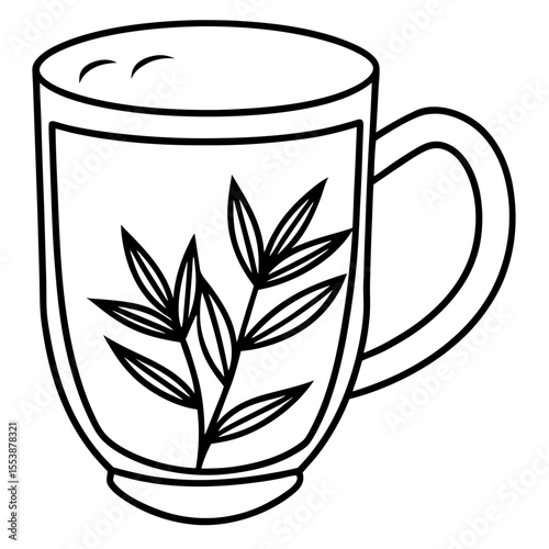Herbal Tea Cup Vector Illustration