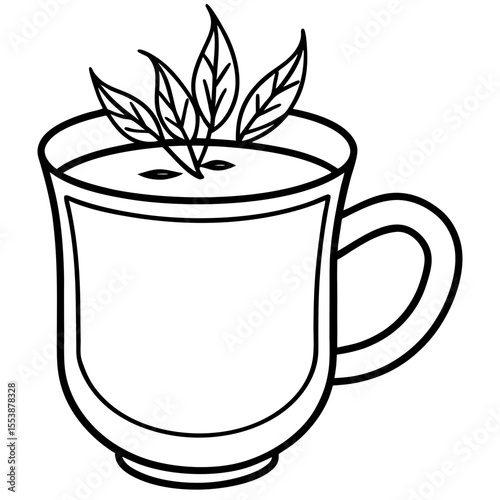 Herbal Tea Cup Vector Illustration