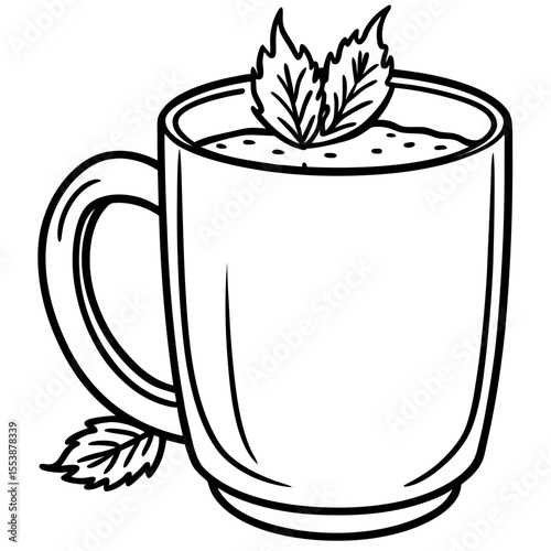 Herbal Tea Cup Vector Illustration