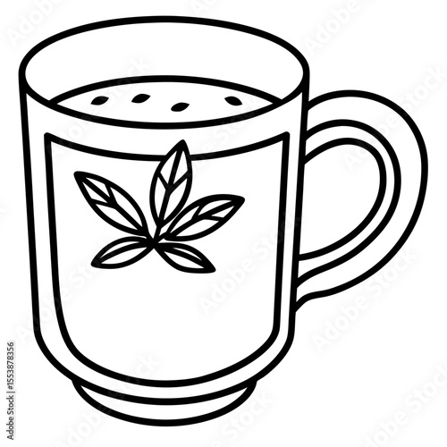 Herbal Tea Cup Vector Illustration
