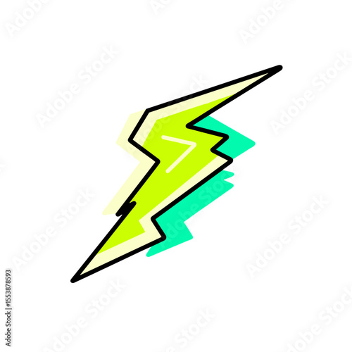 Lightning bolt illustration in vibrant colors for Comic con - Geek Style & Accessories  