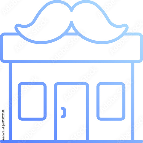 barber shop  illustration on a white background      