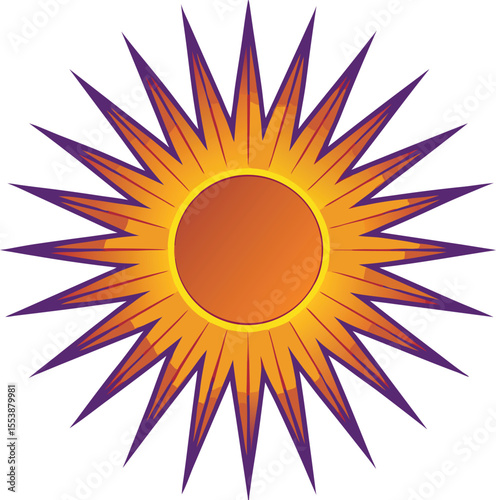 Circular Burst Vector with Radiant Purple-to-Orange Gradient – Energetic Digital Art Background

