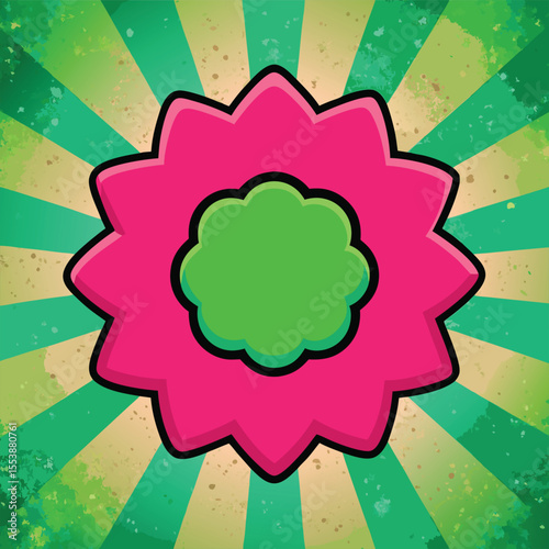 Grunge Vector Background with Pink-Green Gradient Fusion – Rough Texture and Glowing Center

