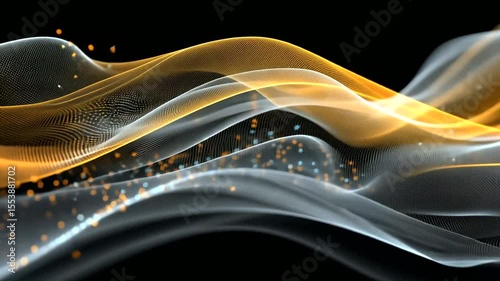 Vibrant Abstract Wave Pattern Art