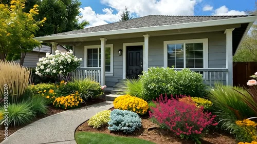 Charming Front Yard Garden Design