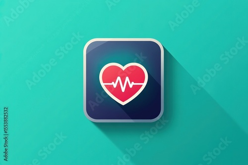 Simple depiction of a health app icon
