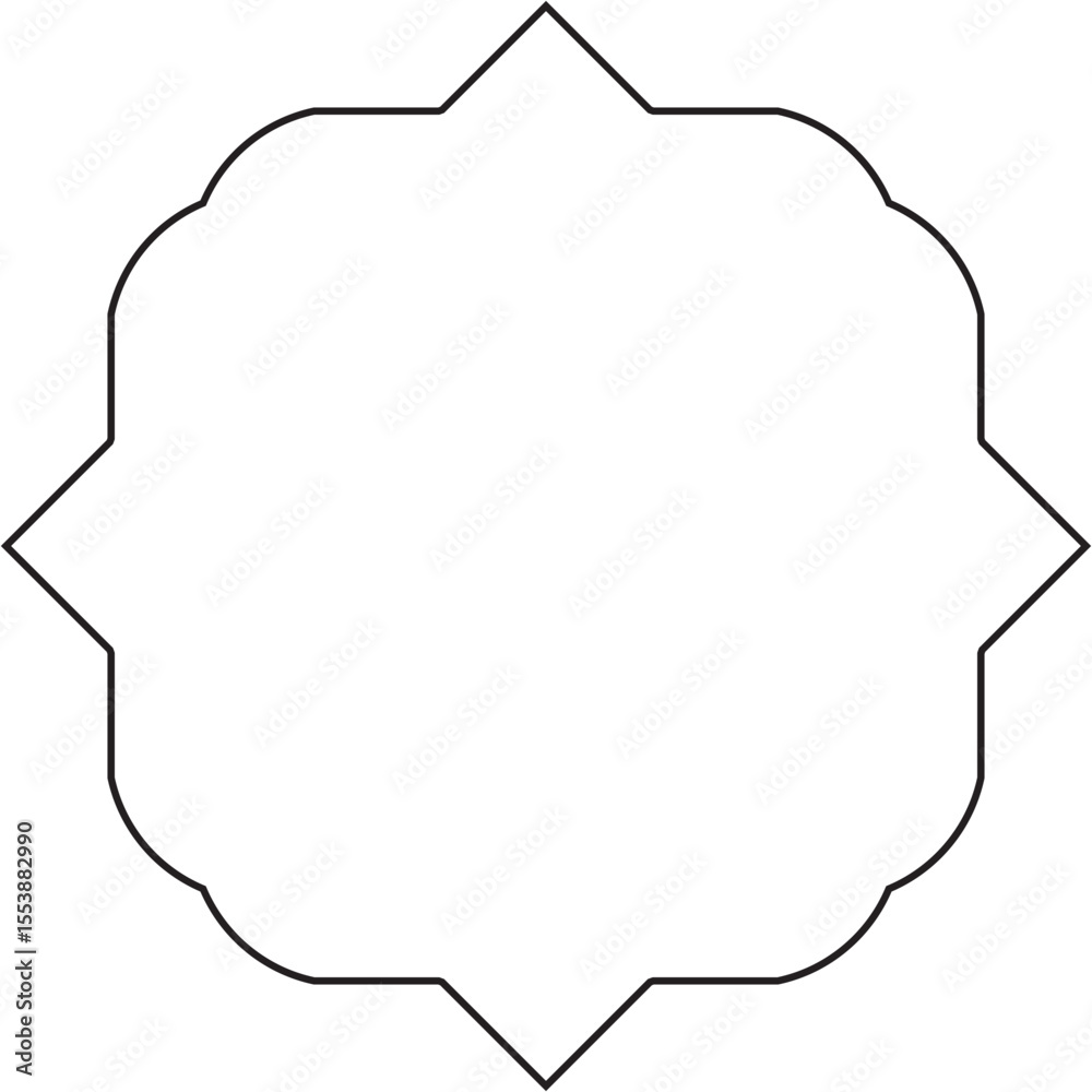 Fototapeta premium Islamic Line Art Vector | Mosque, Ornament, Ramadan & Arabic Elements