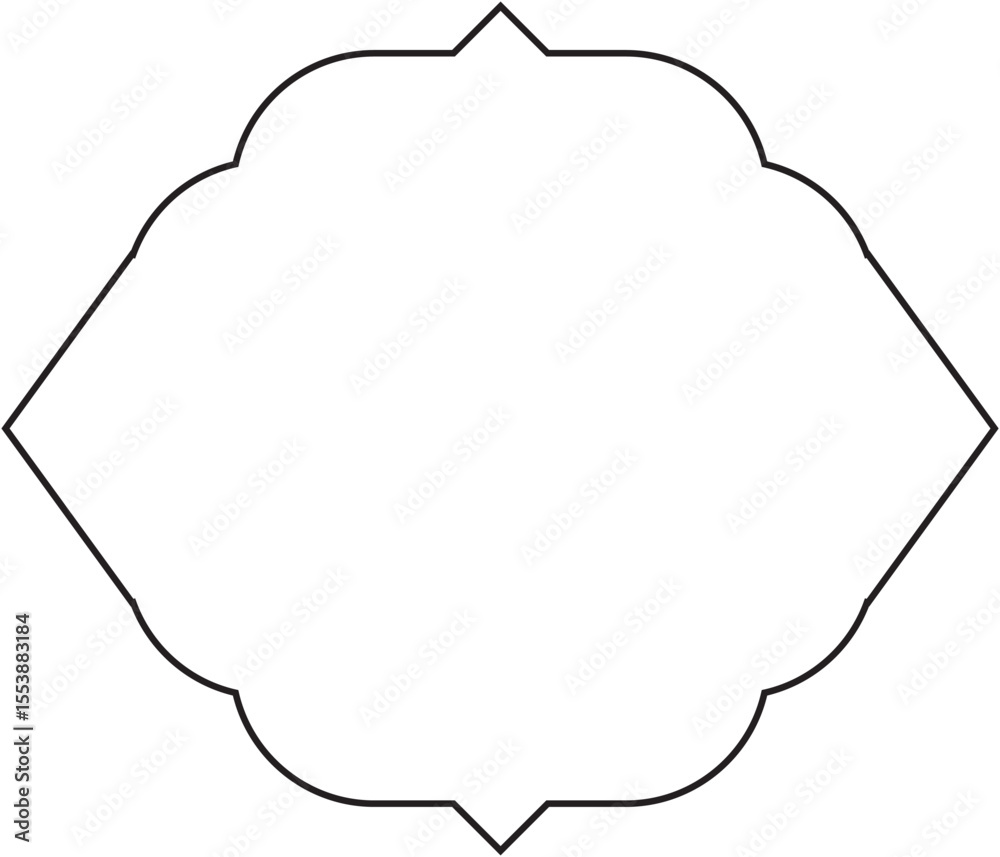 Fototapeta premium Islamic Line Art Vector | Mosque, Ornament, Ramadan & Arabic Elements