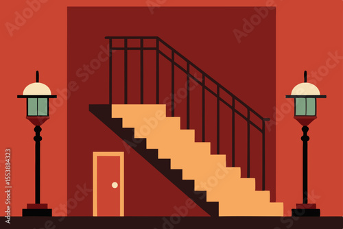 vector illustration of a street lamp