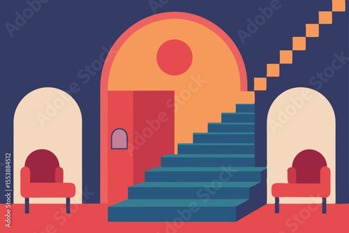 vector illustration of an old church