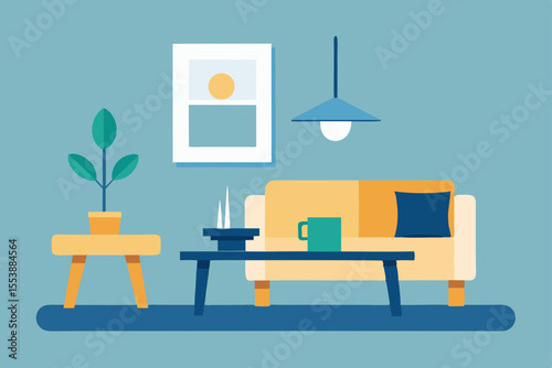living room interior with furniture
