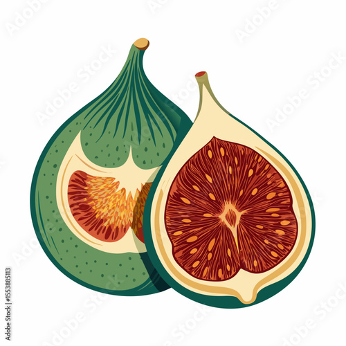 fresh figs isolated on white