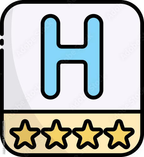 hotel sign illustration on a white background        
