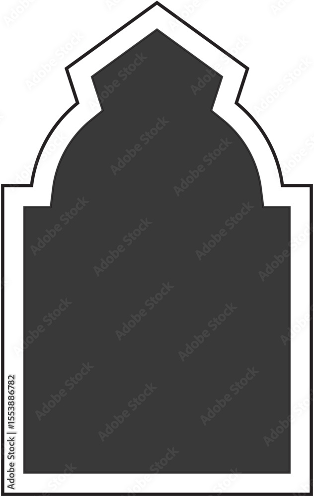 Fototapeta premium Modern Islamic Vector Shapes – Linear & Glyph Icons for Mosque, Eid, Ramadan & Arabic Design