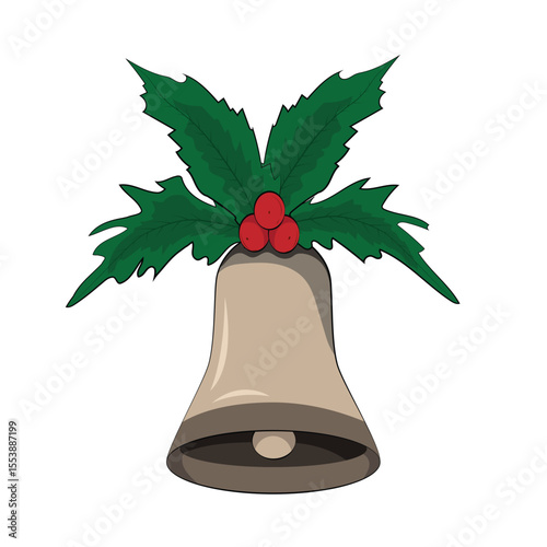 flat vetor of christmas bell