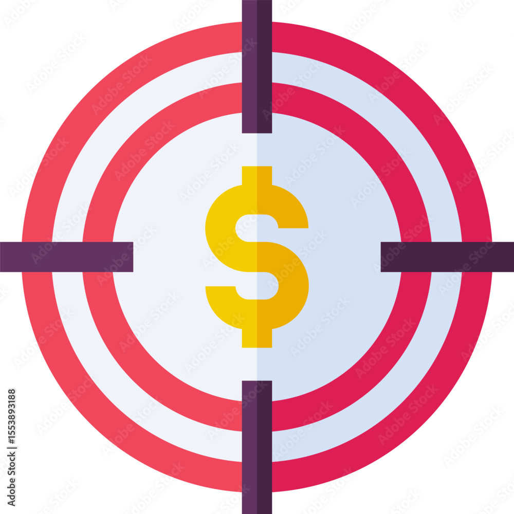 target illustration on a white background target illustration on a white background