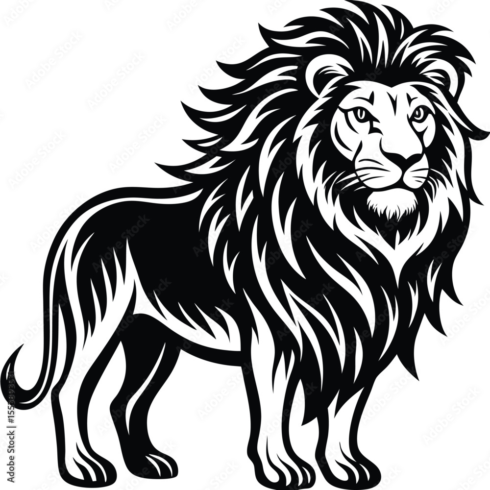Regal Lion - Majestic Outline Illustration
Regal Lion - Majestic Outline Illustration
