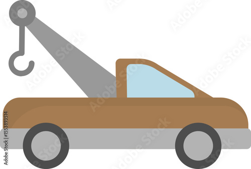tow truck illustration on a white background        